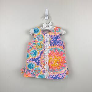 Lilly Pulitzer Baby Shift Dress Light Iris Blue Written in the Sun 12-18 Months